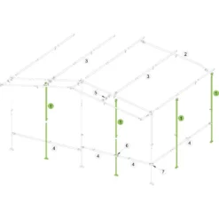 Brand Orkanstütze Vorzelt, Stahl 28x1 Mm, 165-260 Cm