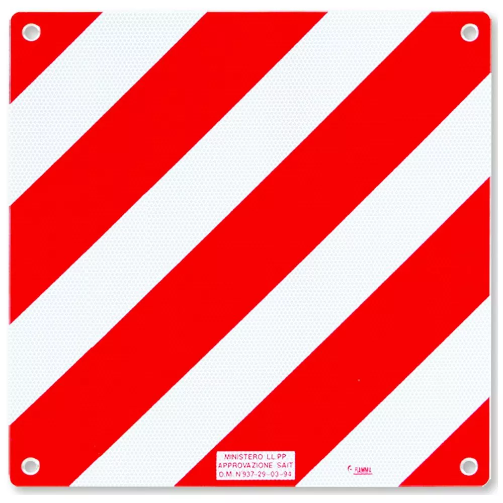Reflektierende Fahrradträger-Warntafel Fiamma Alu Signal Für Italien 1 Reflektierende Fahrradträger-Warntafel Fiamma Alu Signal Für Italien