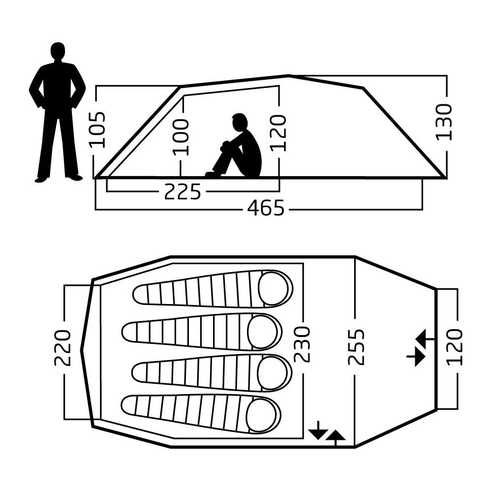 Outdoorzelt Nordisk Oppland 4 PU 2 Outdoorzelt Nordisk Oppland 4 PU – Bild 2